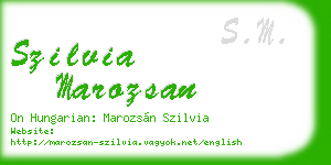 szilvia marozsan business card