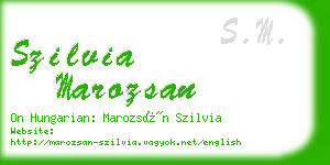 szilvia marozsan business card